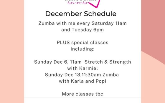 December 2020 Schedule – we continue to dance!